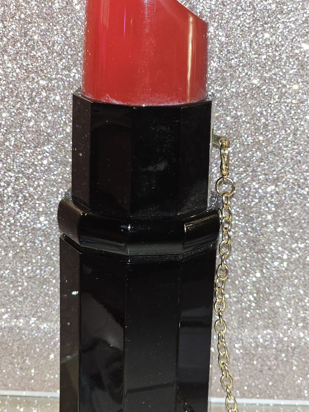 Luxury Women’s Lipstick Crossbody With Gold Chain